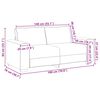 vidaXL Canapé 2 places Gris clair 140 cm Tissu