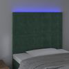 vidaXL T&ecirc;te de lit &agrave; LED Vert fonc&eacute; 100x5x118/128 cm Velours