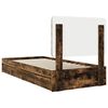 vidaXL Lit de Rangement Ch&ecirc;ne fum&eacute; 75 x 190 cm Bois d'ing&eacute;nierie