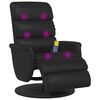 vidaXL Fauteuil de massage inclinable Noir 71 x 98 x 106 cm