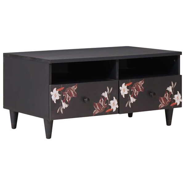 vidaXL Table basse Multicolore 80 x 54 x 40 cm Bois de mangue massif