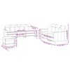vidaXL Ensemble de canapés 3 pcs avec coussins Marron Velours