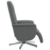 vidaXL Fauteuil inclinable avec repose-pieds gris fonc&eacute; tissu