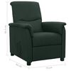vidaXL Fauteuil Vert fonc&eacute; Tissu