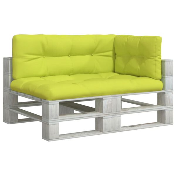 vidaXL Coussins de palette lot de 3 vert vif tissu