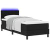vidaXL Lit &agrave; ressorts avec matelas Noir 80 x 200 cm tissu