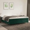 vidaXL Sommier &agrave; lattes de lit et matelas Vert fonc&eacute; 200x200cm Velours