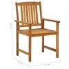 vidaXL Chaises de jardin avec coussins lot de 4 Bois d'acacia massif