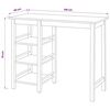 vidaXL Ensemble de bar 3 pcs MDF Blanc