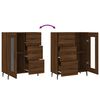 vidaXL Buffet ch&ecirc;ne marron 69,5x34x90 cm bois d'ing&eacute;nierie