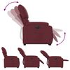 vidaXL Fauteuil inclinable &eacute;lectrique rouge bordeaux tissu