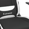 vidaXL Chaise de jeu Noir et blanc Tissu