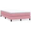 vidaXL Sommier &agrave; lattes de lit sans matelas rose 120x210 cm velours