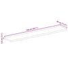 vidaXL Dessus de table 140x30x3,8 cm bord vif bois massif manguier bru