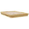 vidaXL Cadre de lit sans matelas 140x200 cm bois massif de chêne