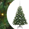vidaXL Sapin de No&euml;l artificiel avec 150 LED Vert 120 cm PE et PVC