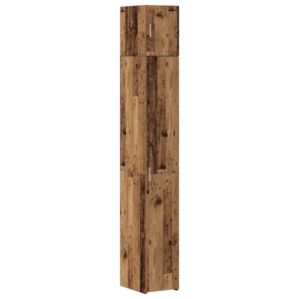 vidaXL Armoire de rangement 3 pcs Bois ancien 30 x 42,5 x 225 cm