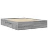 vidaXL Cadre de lit sans matelas sonoma gris 160x200cm bois ing&eacute;nierie