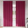 vidaXL Rideaux occultants avec anneaux 2 pcs Bordeaux 245 x 140 cm