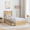 vidaXL Lit de Rangement Ch&ecirc;ne Sonoma 75 x 190 cm Bois d'ing&eacute;nierie