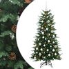 vidaXL Sapin de No&euml;l artificiel avec boules 150 cm 150 LED Blanc chaud