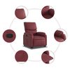 vidaXL Fauteuil inclinable Rouge bordeaux Similicuir