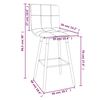 vidaXL Tabourets de bar lot de 2 gris fonc&eacute; tissu