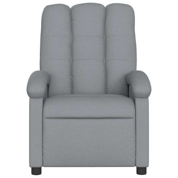 vidaXL Fauteuil de massage inclinable gris clair tissu