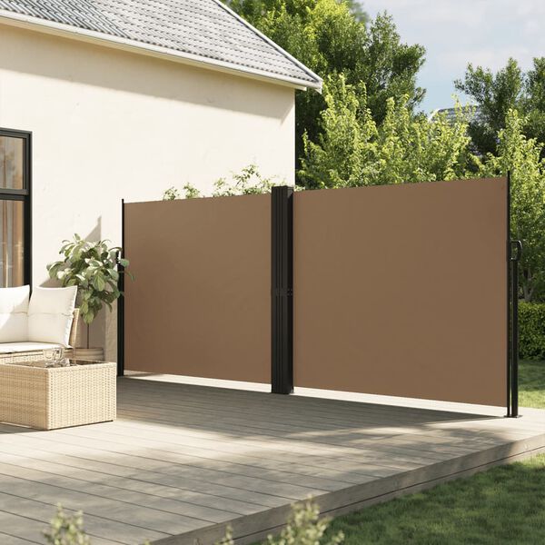 vidaXL Auvent lat&eacute;ral r&eacute;tractable taupe 160x1000 cm
