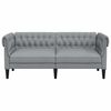 vidaXL Canapé Chesterfield Gris clair 182.5 x 74.5 x 74.5 cm tissu