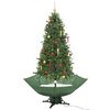 vidaXL Arbre de Noël neigeux avec base de parapluie Vert 190 cm