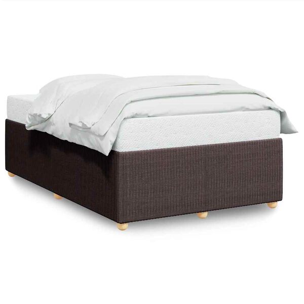 vidaXL Cadre de lit sans matelas marron fonc&eacute; 120x200 cm tissu