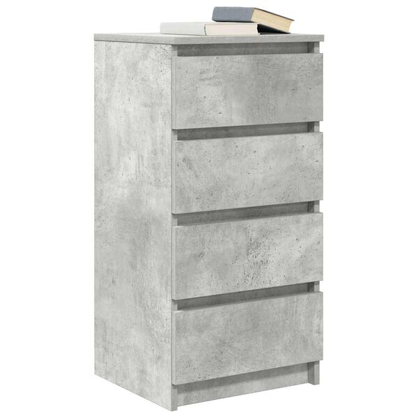 vidaXL Buffet gris b&eacute;ton 37,5x35x76 cm bois d'ing&eacute;nierie