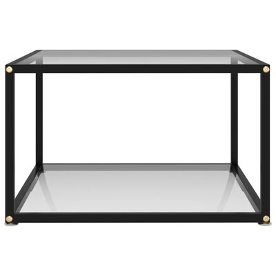 vidaXL Table basse Transparent 60x60x35 cm Verre trempé