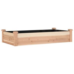 vidaXL Lit sur&eacute;lev&eacute; de jardin doublure 120x60x25 cm bois massif sapin
