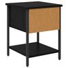 vidaXL Table de chevet avec tiroir 2 pcs Ch&ecirc;ne noir 34 x 35,5 x 45 cm
