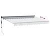 vidaXL Auvent r&eacute;tractable anthracite et blanc 3,5x2,5m tissu/aluminium