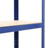 vidaXL &Eacute;tag&egrave;res de rangement 2 pcs Bleu 80x40x160 cm Acier et MDF