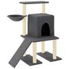 vidaXL Arbre &agrave; chat avec griffoirs en sisal gris fonc&eacute; 96,5 cm