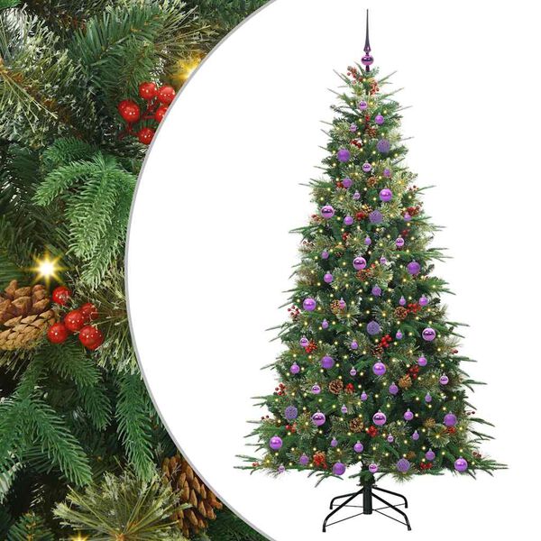 vidaXL Sapin de Noël Artificiel à Branches Articulées Vert 210 cm