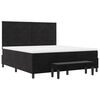 vidaXL Lit &agrave; ressorts avec matelas Noir 180 x 200 cm Velours