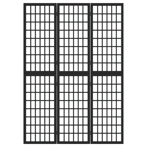 vidaXL Cloison de s&eacute;paration pliable 3 panneaux 120x170 cm Noir