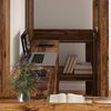 vidaXL Cadre de lit superpos&eacute; avec bureau Bois ancien 75 x 190 cm