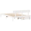 vidaXL Cadre de lit sans matelas blanc 120x190 cm bois de pin massif