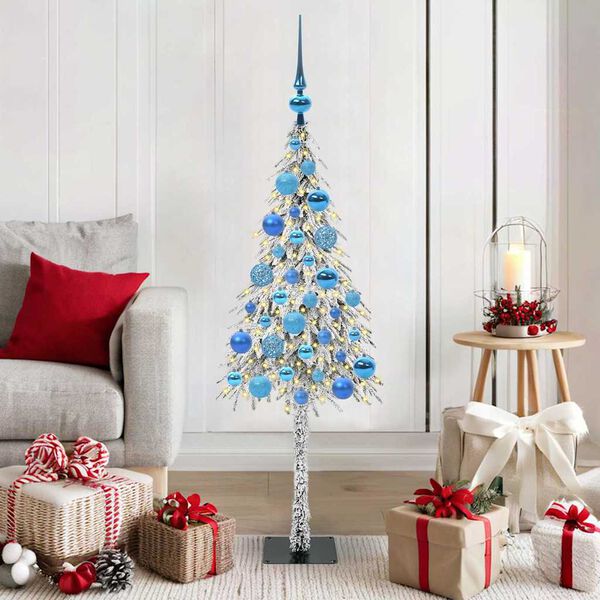 vidaXL Sapin de No&euml;l avec 150 LED Blanc 120 cm PE et Acier