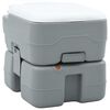 vidaXL Toilette de Camping Gris et blanc 41,5 x 36,5 x 37,5 cm