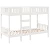 vidaXL Lit superpos&eacute; Blanc 90x190 cm Bois de pin massif