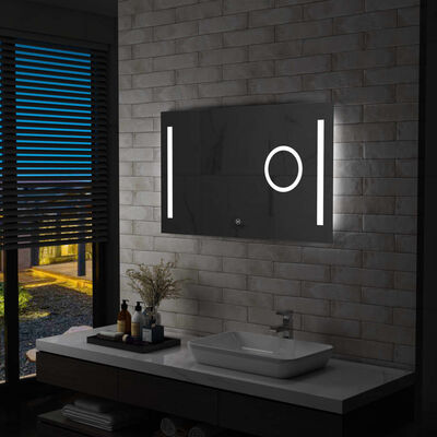 vidaXL Miroir mural à LED de salle de bain et capteur tactile 100x60cm