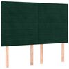 vidaXL Cadre de lit sans matelas vert fonc&eacute; 140x190 cm velours