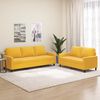 vidaXL Ensemble de canap&eacute;s 2 pcs avec coussins Jaune Velours